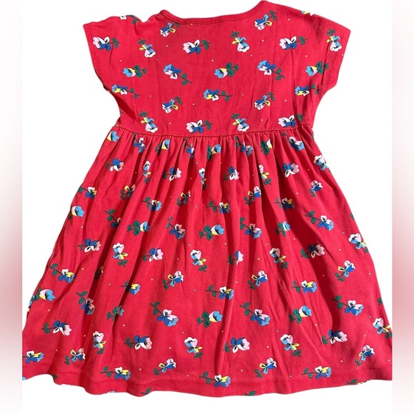 3 Hanna Andersson Red Floral Pink Stripe Grey Blue Green Multi Dress Lot - Picture 3 of 12